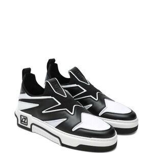 Christian Louboutin Astroflash Leather Sneaker - EU 42 - NIB - Black & White